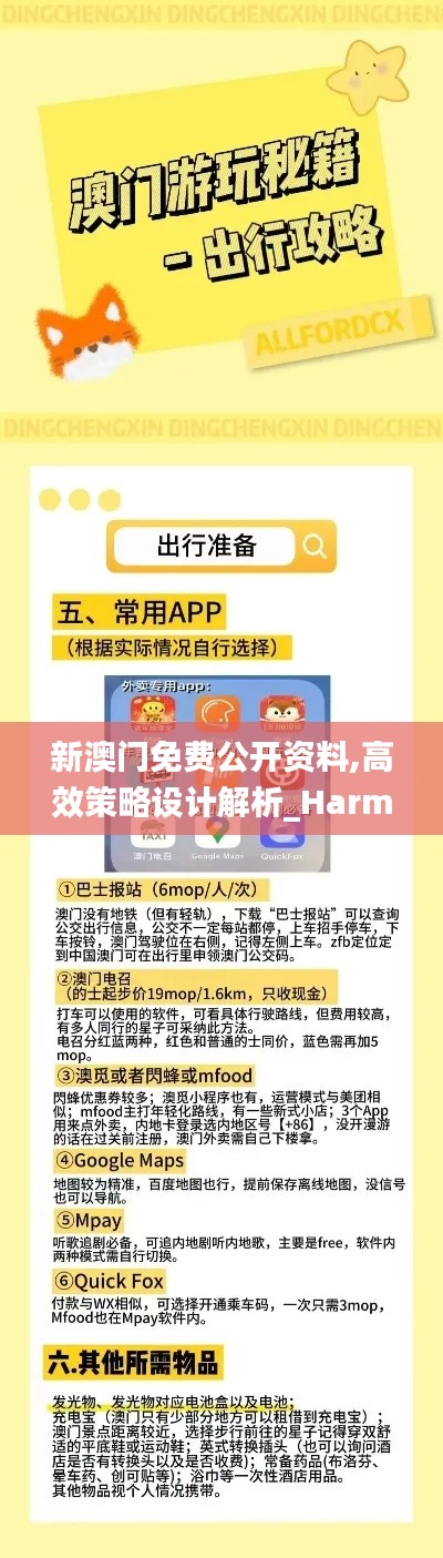 新澳门免费公开资料,高效策略设计解析_Harmony款1.192