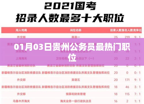 贵州公务员热门职位解析，最新动态与趋势