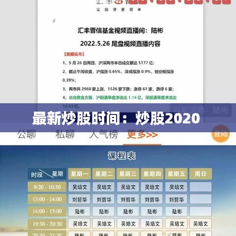 最新炒股时间：炒股2020 