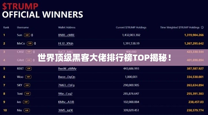 世界顶级黑客大佬排行榜TOP揭秘！