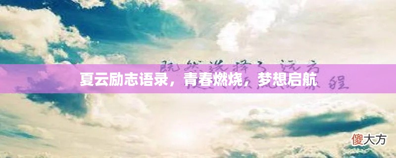 夏云励志语录，青春燃烧，梦想启航